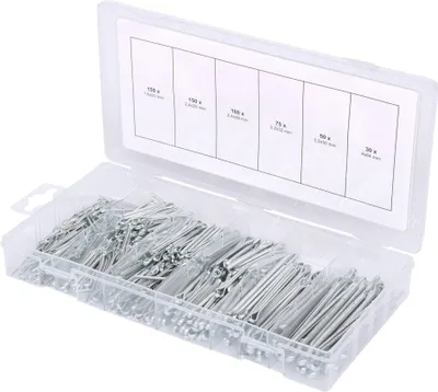 Zdjęcie produktu dla Zestaw zawleczek KS Tools, 1.6x25.4mm-4.0x63.5mm, 555 sztuk