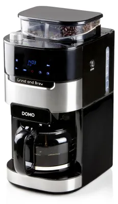 Immagine prodotto di Filter coffee maker with integrated grinder - DOMO - DO721K - 900 W - 1.5 L - 12 cups - 200 g of beans - LCD screen - 3 intensities -