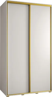 Produktbild von MEBLE KRYSPOL Davos 1 Schrank, zwei Türen - 235,2x140x60 cm - Weiß Weiß Gold