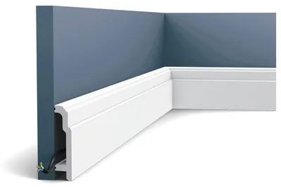 Immagine prodotto di Orac Decor Sx155 Luxxus Battiscopa robusto Battiscopa modanatura per stucchi Modanatura per protezione cavi Battiscopa antiurto | 2 metri