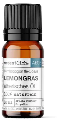 Produktbild von Lemongras (10ml) - naturreines, ätherisches Öl von wesentlich