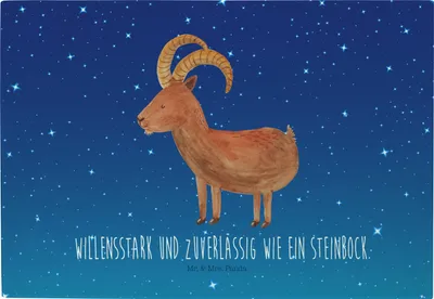 Produktbild von Mr. & Mrs. Panda Großes Schneidebrett Sternzeichen Steinbock - Sternenhimmel Blau - Geschenk, Bock, Vesperplatte, Ziege, vesperbrett, Schneideunterlage, Servierplatte