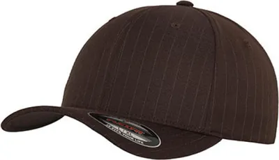 Produktbild von Urban Classics Flexfit Pinstripe Cap Herren Basecap Einfarbig, Größe: S/M; Farbe: Brown/White