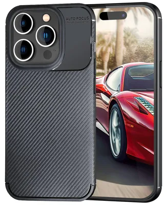 Produktbild von Hülle für iPhone 15 Pro Carbon Optik Cover Silikon Handyhülle Case Schutz Tasche