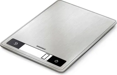 Produktbild von Digitale Küchenwaage Edelstahl bis 15 kg, 1 g Genauigkeit, LCD Display, Tara Funktion, Sensor Touch, Anti Fingerprint, Haushaltswaage, Silber