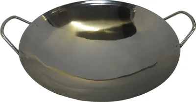 Produktbild von Wok Pfanne 31 cm Ø Edelstahl ! 2 Henkel runder Boden (Gas) Gastronomie