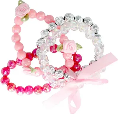 Produktbild von Kinder Armbänder für Mädchen, 4er Set, mit phantasievollen und farbenfrohen Designs
