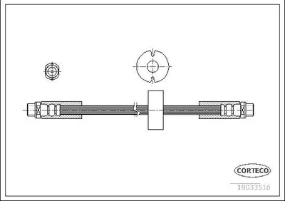 Produktbild von CORTECO 19033516 Bremsschlauch Vorne für AUDI Allroad (4BH, C5)