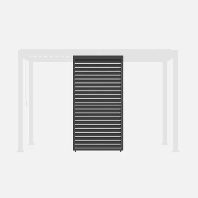 Produktbild von sweeek - Verstellbare Lamellenwand 130cm für Pergola Triomphe 3x4m - Anthrazit