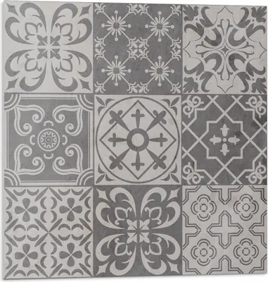 Produktbild von Fliesenmuster Im 3X3-Layout – Selbstklebend – Wandverkleidung – Wandpaneel – Wanddeko – Dekorative Wandpaneele – 3D Wandpaneele – Wandgestaltung selbstklebend – 4 Stück 50 x 50 cm
