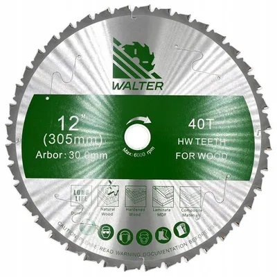 Produktbild von Walter HM-Sägeblatt für Holz 305mm Universalschnitt