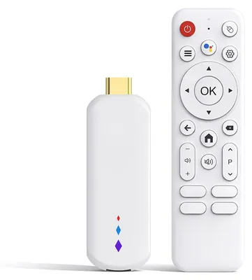 Image de Boîtier TV, Android 14, Ultra HD 4K, 2 Go de RAM 16 Go ROM, télécommande vocale, 2,4G/5,0 GHz, streaming