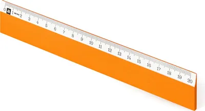 Obrázek produktu pro Metrie | Scholar-W20HO Dřevěné pravítko světleoranžové | 20 cm