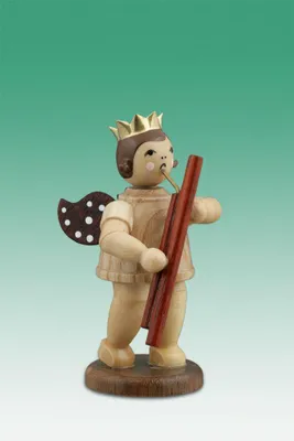 Produktbild von Holzfigur Musikantenengel mit Fagott natur ohne Krone Höhe 6,5cm NEU