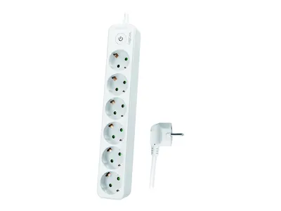 Produktbild von LogiLink Steckdosenleiste 6x EIN/AUS 1,5m, CEE 7/3, weiß
