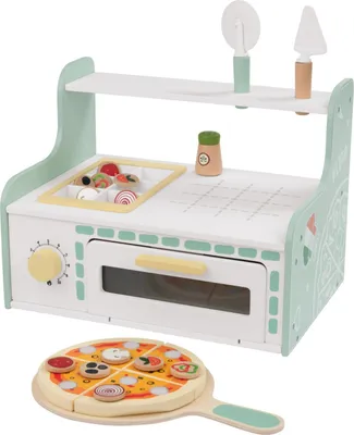 Produktbild von LUPILU Holz Spielzeug Pizzaofen Kinderküche Zubehör Klettverschluss 20-teilig