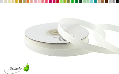 Produktbild von 25m Rolle Ripsband 10mm, Farbauswahl:ivory / elfenbein 810
