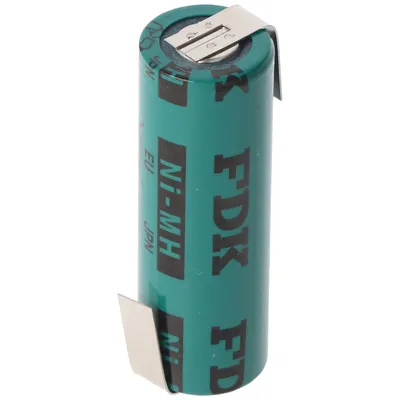 Produktbild von 4/5AA NiMH Akku FDK 1,2 Volt 1100mAh mit Lötfahnen Z-Form, Industrieausführung Flattop 43x14,2mm
