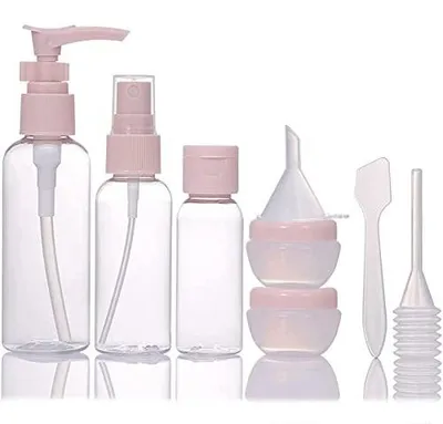 Zdjęcie produktu dla Zestaw 8 butelek podróżnych plastikowych pompka rozpylacz kosmetyki
