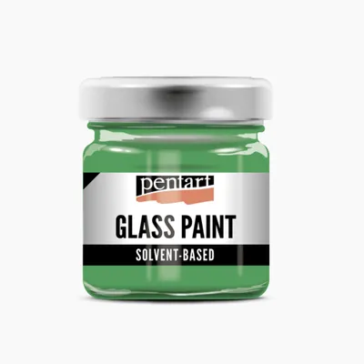 Zdjęcie produktu dla PENTART Rozpuszczalnikowa farba do szkła, 30 ml, zielona