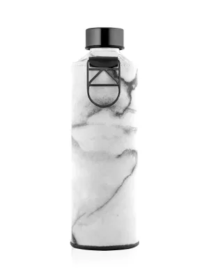 Produktbild von EQUA Glasflasche Mismatch mit Metallgriff, für Erwachsene, Unisex, Grau/weiß, 750 ml