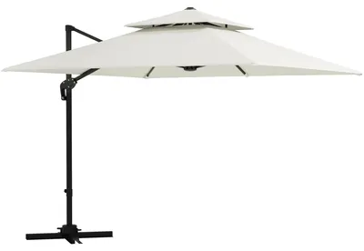 Image de Parasol - Parasol de jardin - Parasol de protection solaire - Parasol de terrasse - Parasol décentré - 3x3 mètres - Inclinable et pivotant