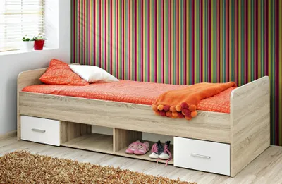 Produktbild von Jugendbett Jugendzimmer Modern Kinderbett Designer Stil Bett Kinderzimmer