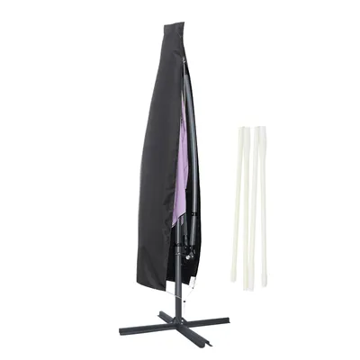 Immagine prodotto di Jopassy Copriombrellone da 3 m/3,5 m, copriombrellone, copertura, cappuccio, 2 misure, 265 cm, nero