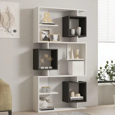 Produktbild von Cergnago – Bücherregal, 90x25x172 cm Weiß, 8 Regale
