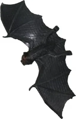 Produktbild von Schwarze Kunststoff Fledermaus mit roten Augen 11 cm als Halloween Dekoration