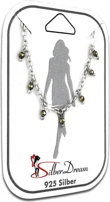 Produktbild von SilberDream Fußkette 25cm Damen 925 Silber Pyrit Kugeln grau silber SDF5135K