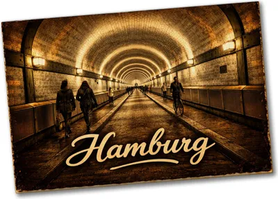 Produktbild von Alter Elbtunnel Hamburg Souvenir Souvenir Magnet