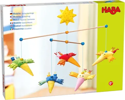 Obrázok produktu pre HABA Cvrlikanie vtákov, mobilný telefón pre vtáky, detský mobilný telefón, chytanie vtákov, pomôcka na spanie, 1103