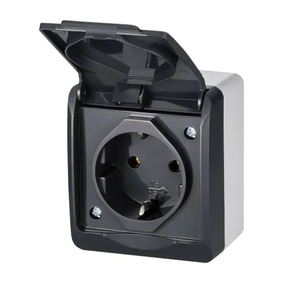 Produktbild von IP44 Aufputz ANTRA Steckdose 1-fach 0324-07
