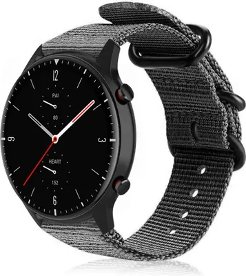 Produktbild von Strap-it Amazfit GTR 2 Nylon-Schnallenarmband (Schwarz)