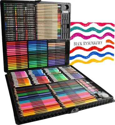 Obrázek produktu pro Výtvarná Sada Pro Malování Kreslení Barvy Fixy Pastelky 288 El Xxl