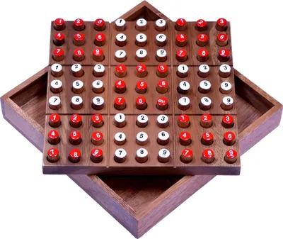 Immagine prodotto di Sudoku con chiodini numerici - Campo di gioco 18 x 18 cm - Gioco di chiodini in legno