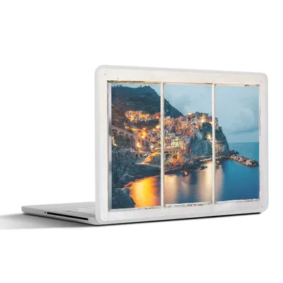 Produktbild von MuchoWow® Laptop Aufkleber Sticker Cover Aussicht - Meer - Italien 36.5x27.5 cm - Laptop-Sticker