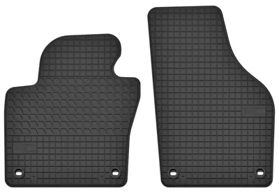 Image de Tapis avant en caoutchouc pour Volkswagen Tiguan I 2007-2015 (monospace) – 2 pièces, noirs, sur mesure