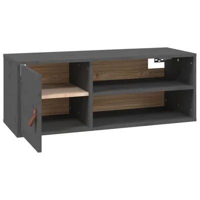 Zdjęcie produktu dla VidaXL 818389, Sosna, Sztuczna skóra, Szary, 800 mm, 300 mm, 300 mm, 1 szt.