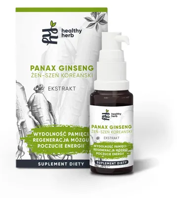Zdjęcie produktu dla ŻEŃ-SZEŃ KOREAŃSKI ekstrakt – Panax Ginseng, adaptogeny