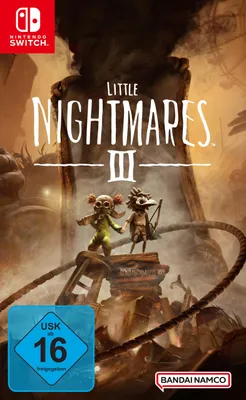 Cover art for a video game, featuring two characters in a dark, atmospheric setting.