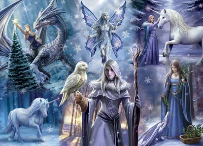 Immagine prodotto di Puzzle 1000 Fantasia invernale, Anne Stokes