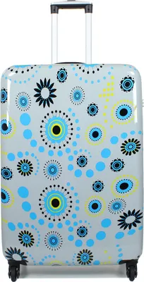 Produktbild von Print Trolley bags Bowatex Motiv Reise Koffer Handgepäck Blume Punkte Grau 58 cm