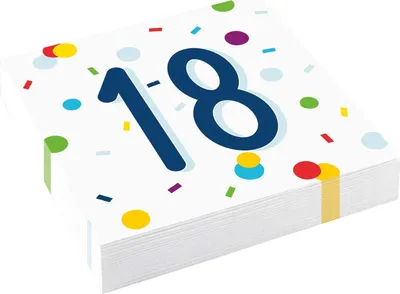 Produktbild von Riethmueller|amscan 20 Servietten Confetti Birthday 18 33 x 33 cm