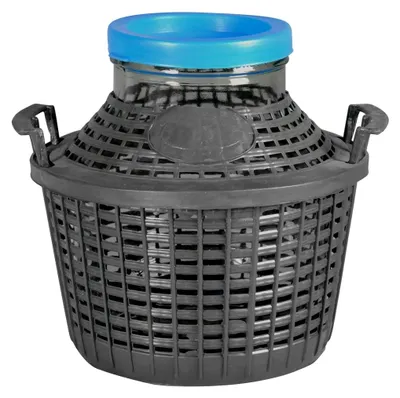 Immagine prodotto di Damigiana In Vetro Bocca Larga Cesto Plastica Lt.5