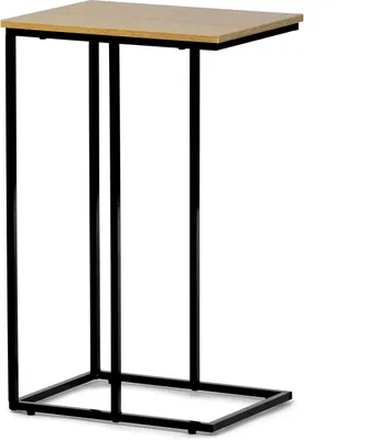 Produktbild von Ablagetisch, Platte MDF, Nachbildung Wildeiche, Metall schwarz