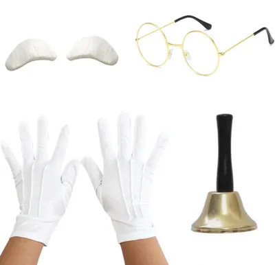 Productafbeelding van Kerstman kostuum - Set van 4 - Witte baard - Kerst cosplay