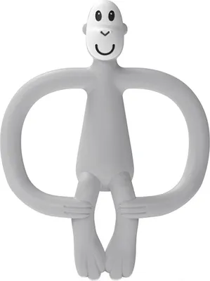 Produktbild von Matchstick Monkey Beißring / Zahnungshilfe Affe : hellgrau Farbe: hellgrau