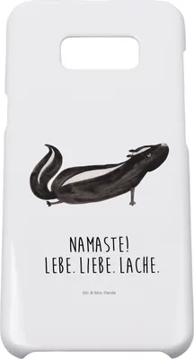 Produktbild von Mr. & Mrs. Panda Samsung Galaxy S8 plus Handyhülle  Stinktier Yoga - Weiß - Geschenk, Cover, Hülle, Raubtier, Handy, Wildtier, Case, Namaste, Liebe